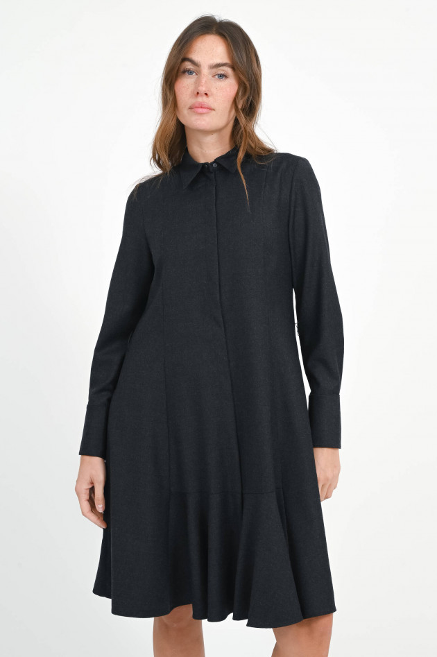 Akris Punto Blusenkleid aus Wolle in Anthrazit