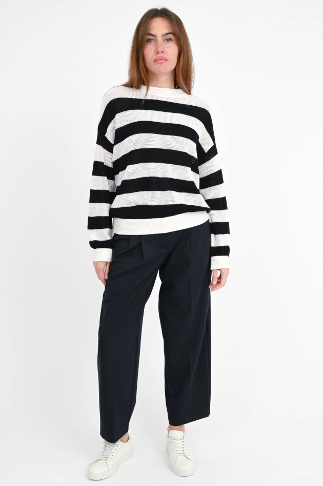 Akris Punto Gestreifter Pullover in Schwarz/Weiß