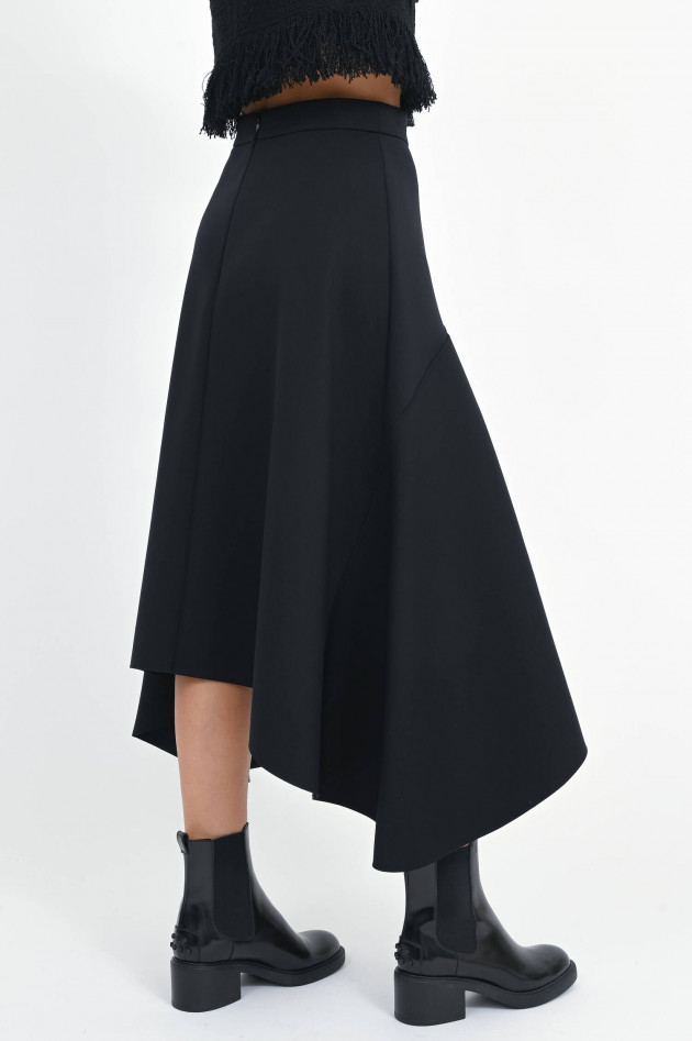 Akris Punto Neopren-Maxi-Rock in Black