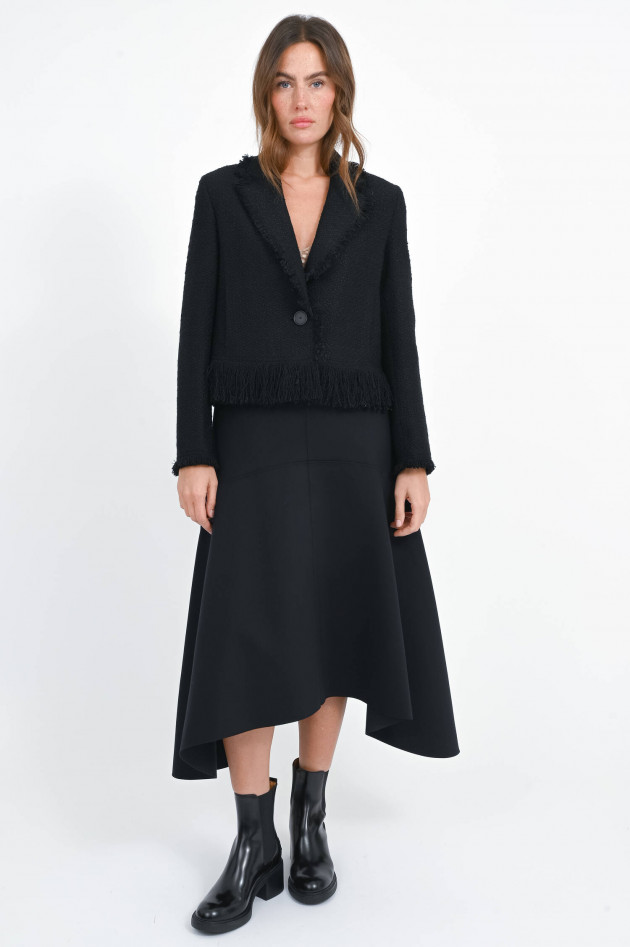 Akris Punto Neopren-Maxi-Rock in Black