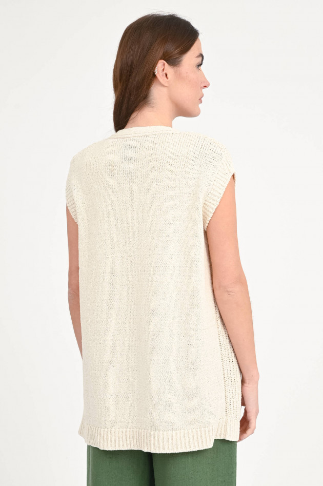 Akris Punto Strickgilet mit offener Kante in Cashew