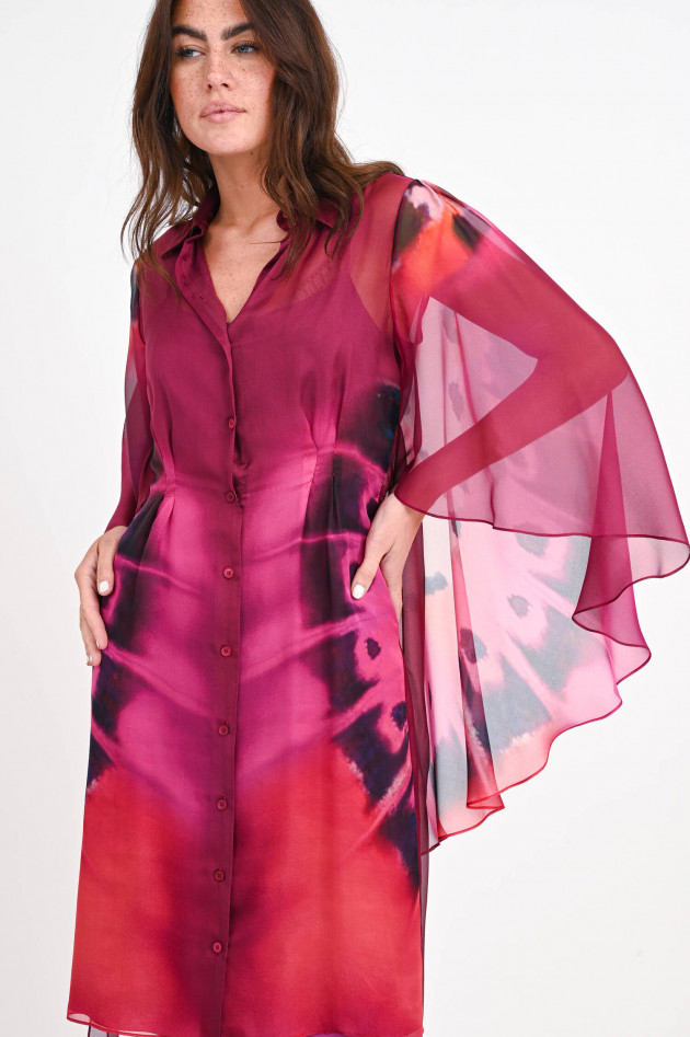 Alberta Ferretti Kunstvolles Kleid im Schmetterllingsstil in Violet