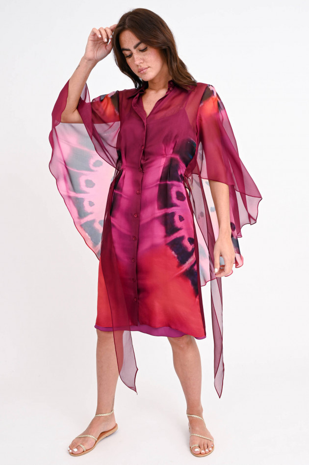 Alberta Ferretti Kunstvolles Kleid im Schmetterllingsstil in Violet