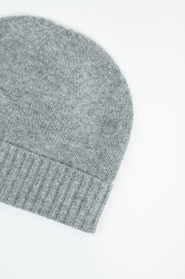 Allude Cashmere-Mütze in Grau meliert