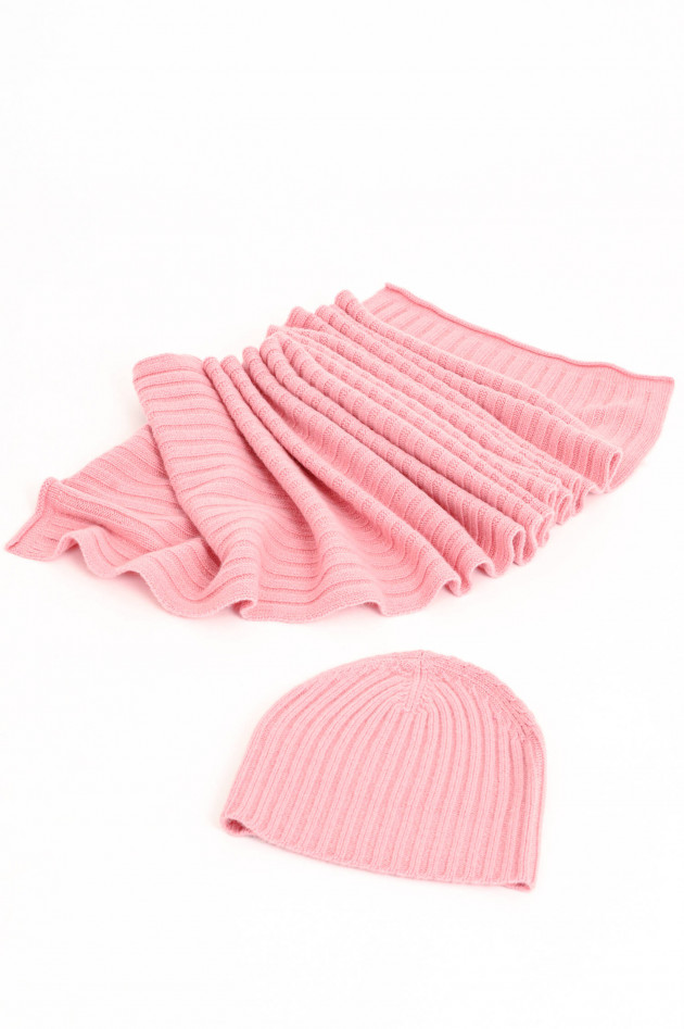 Allude Beanie aus Cashmere in Rosa