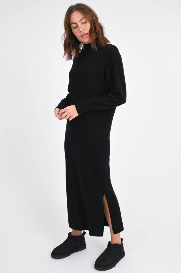 Allude A-Linien-Strickkleid aus Cashmere-Mix in Schwarz