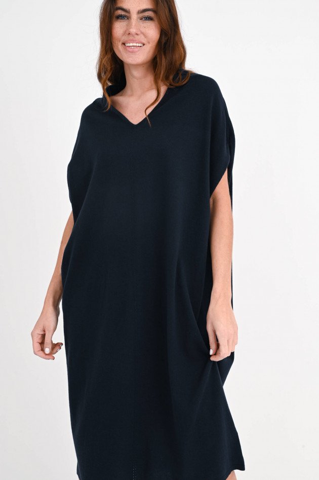 Allude Oversized Feinstrick-Kleid in Midnight