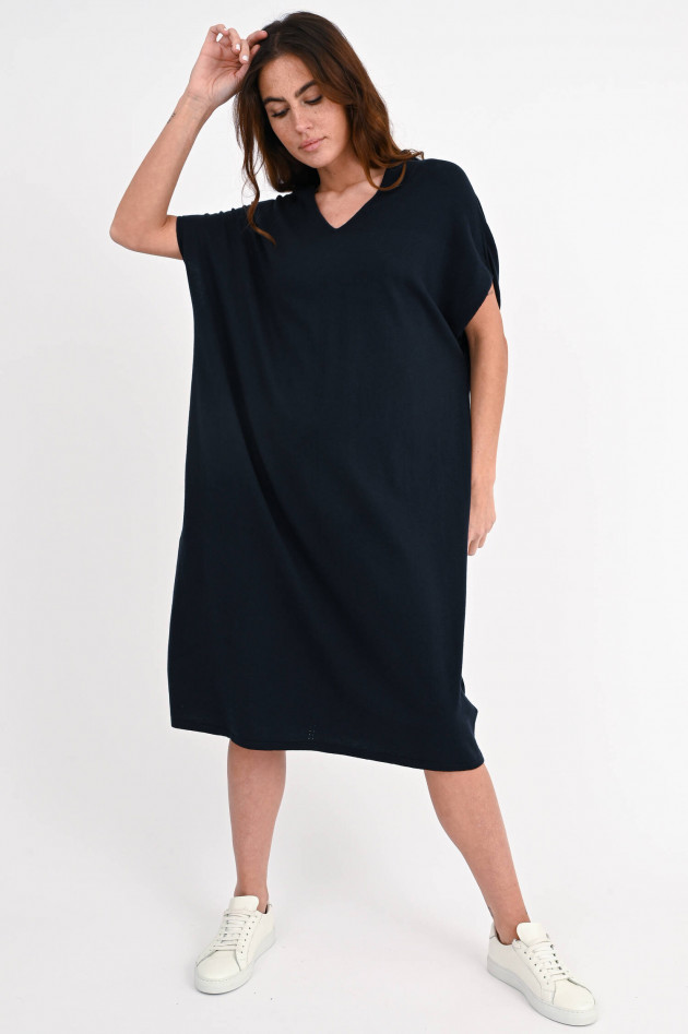 Allude Oversized Feinstrick-Kleid in Midnight