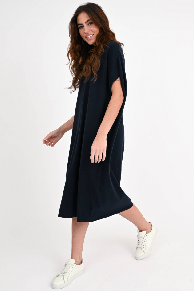 Allude Oversized Feinstrick-Kleid in Midnight