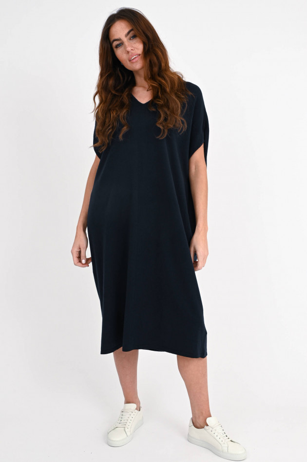 Allude Oversized Feinstrick-Kleid in Midnight