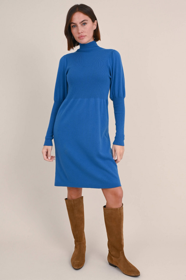Allude Strickkleid aus Wolle und Cashmere in Blau