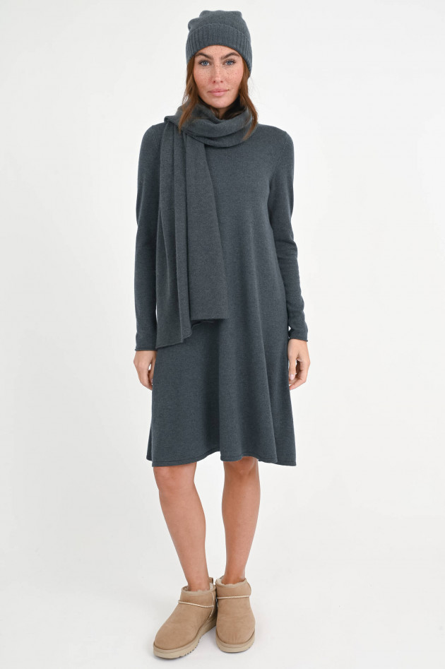 Allude Strickkleid aus Cashmere-Woll-Mix in Graugrün