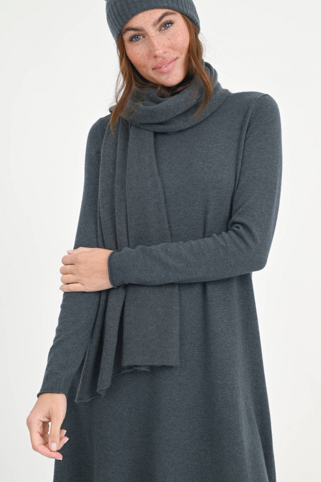 Allude Strickkleid aus Cashmere-Woll-Mix in Graugrün