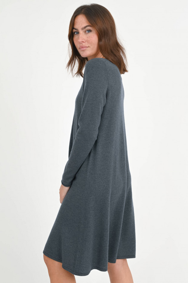 Allude Strickkleid aus Cashmere-Woll-Mix in Graugrün
