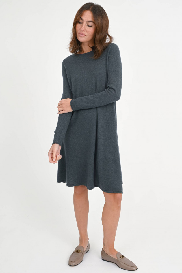 Allude Strickkleid aus Cashmere-Woll-Mix in Graugrün