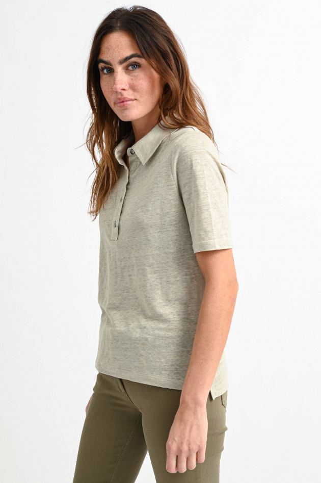 Allude Polo Shirt aus Leinen in Sand