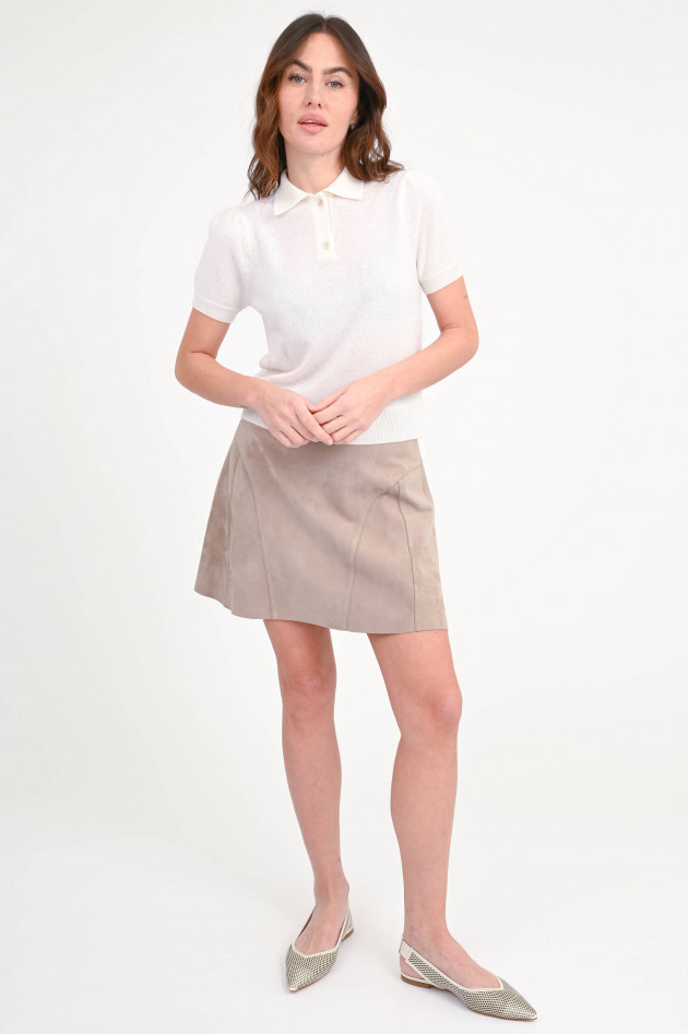 Allude Cashmere-Polo in Creme
