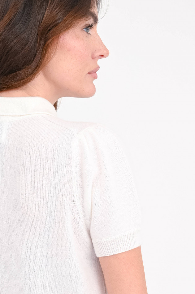 Allude Cashmere-Polo in Creme