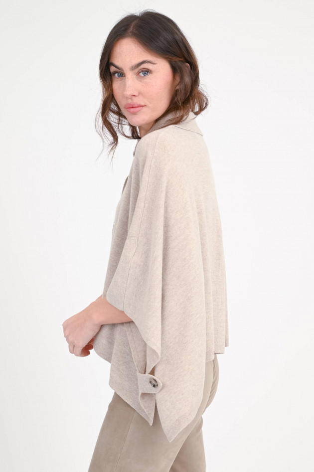 Allude Cape aus Cashmere-Woll-Mix in Beige