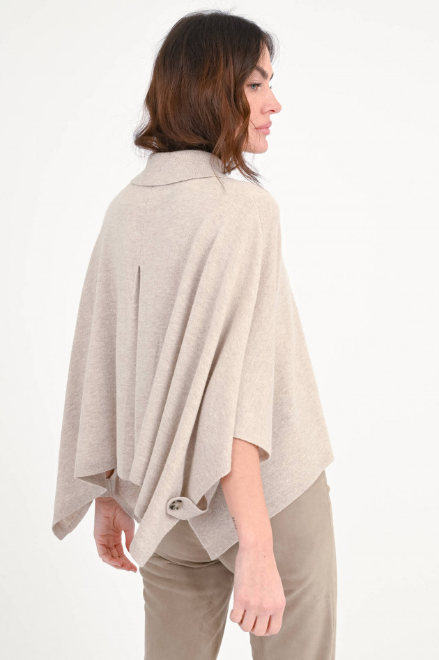 Allude Cape aus Cashmere-Woll-Mix in Beige