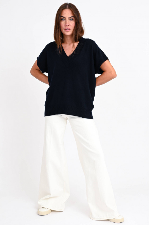 Allude Pullunder aus Wolle-Cashmere-Mix in Navy