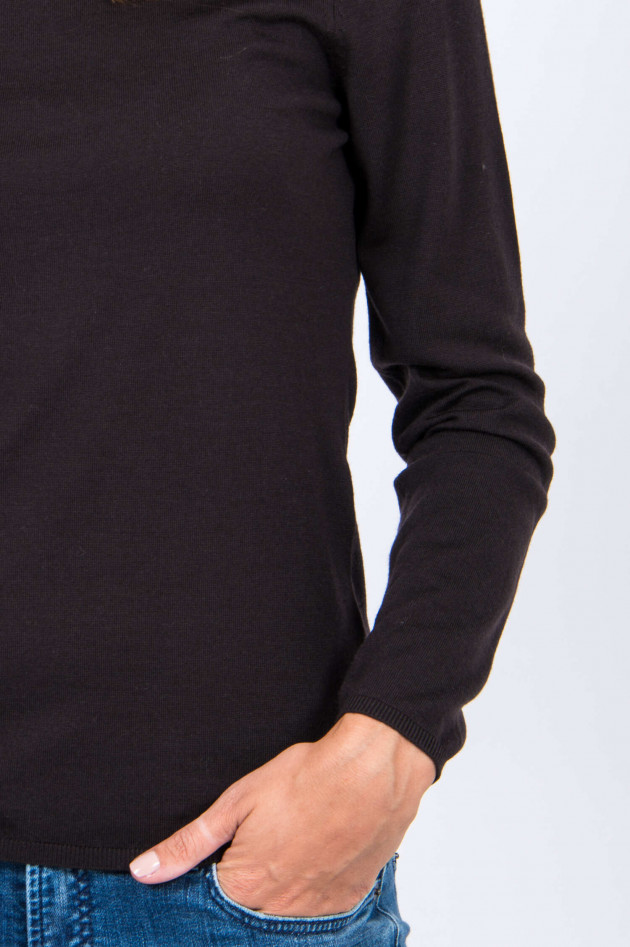 Allude Rollkragenpullover in Dunkelbraun