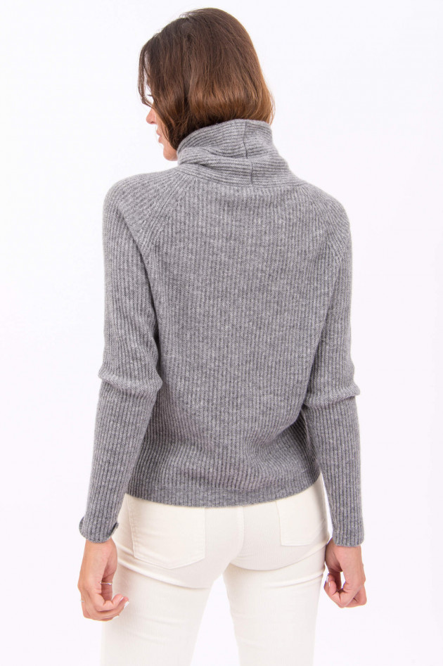 Allude Pullover mit Schalkragen in Grau