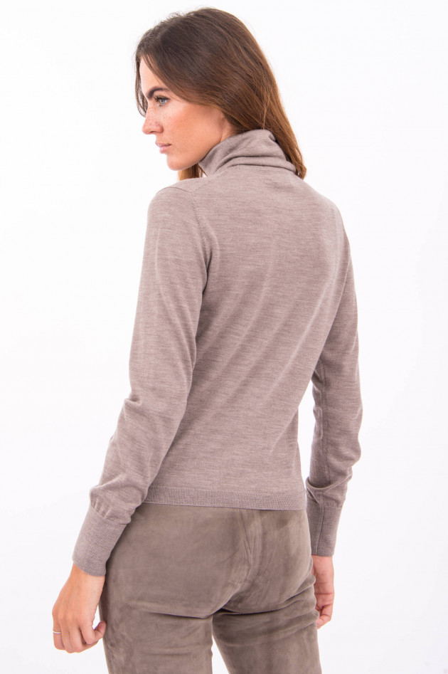 Allude Dezenter Rollkragenpullover in Hellbraun