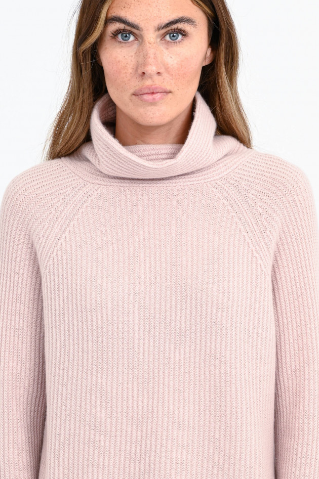 Allude Kaschmir Turtleneck Pullover in Rosé