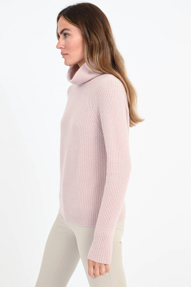 Allude Kaschmir Turtleneck Pullover in Rosé