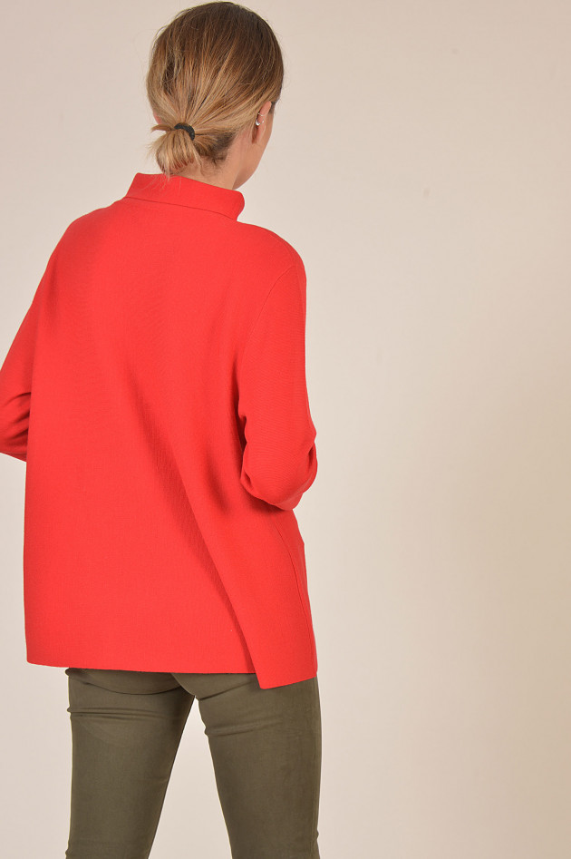 Allude Pullover mit Stehkragen in Rot