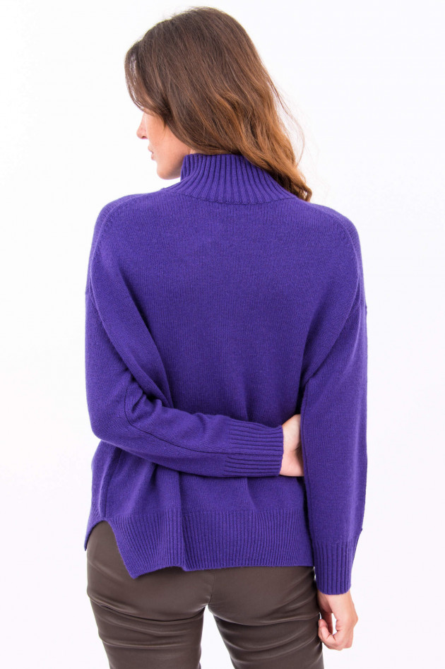 Allude Pullover mit Stehkragen in Pflaume