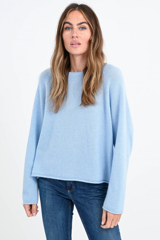 Allude Oversized Kaschmir Pullover in Hellblau