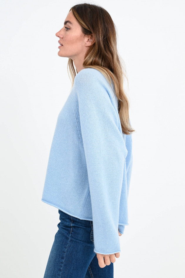 Allude Oversized Kaschmir Pullover in Hellblau