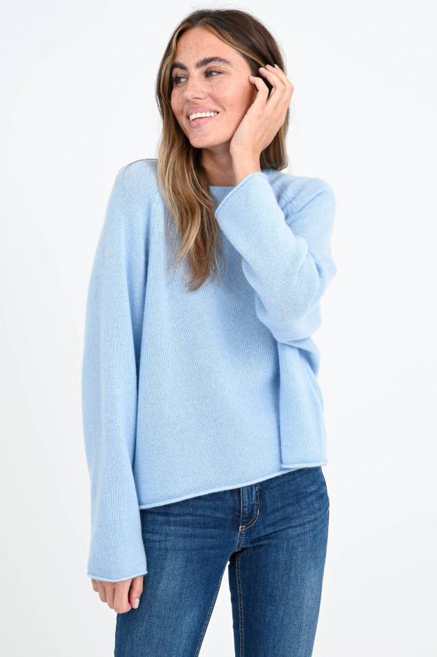 Allude Oversized Kaschmir Pullover in Hellblau