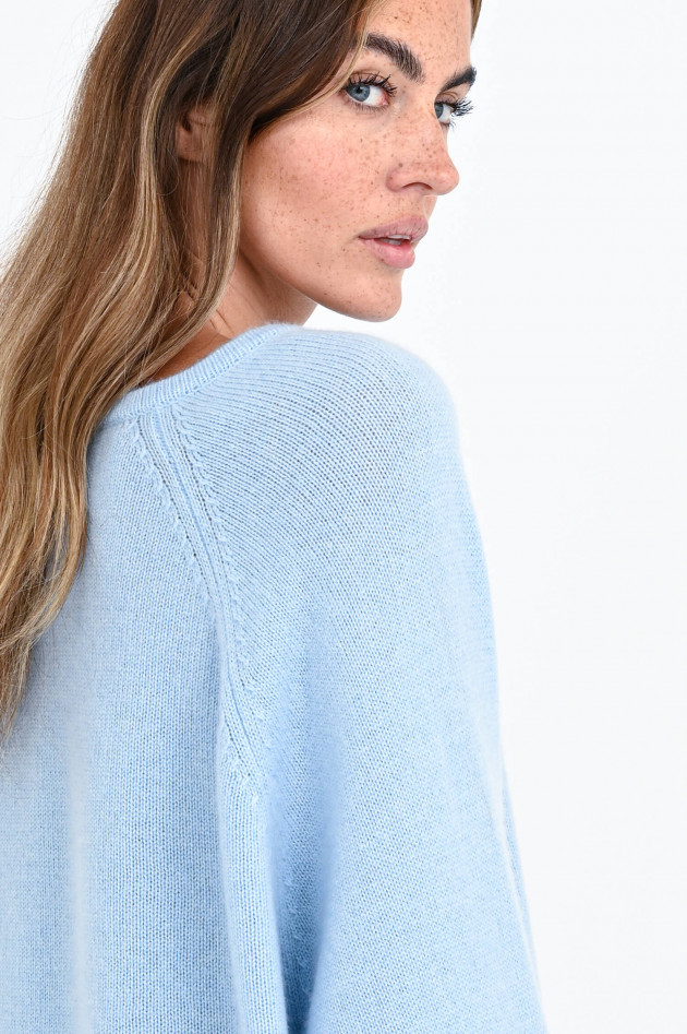 Allude Oversized Kaschmir Pullover in Hellblau
