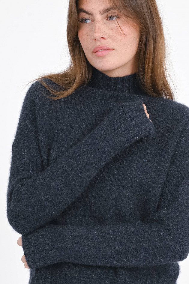 Allude Cashmere-Pullover in Blau meliert