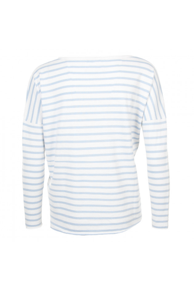 Allude Pullover in Blau/Weiß gestreift