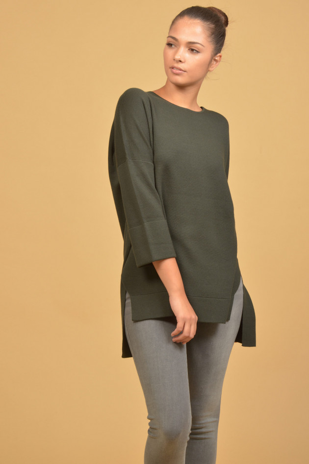 Allude Oversized-Pullover in Oliv