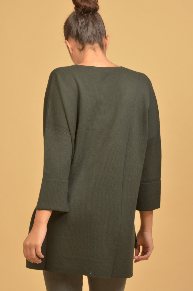 Allude Oversized-Pullover in Oliv