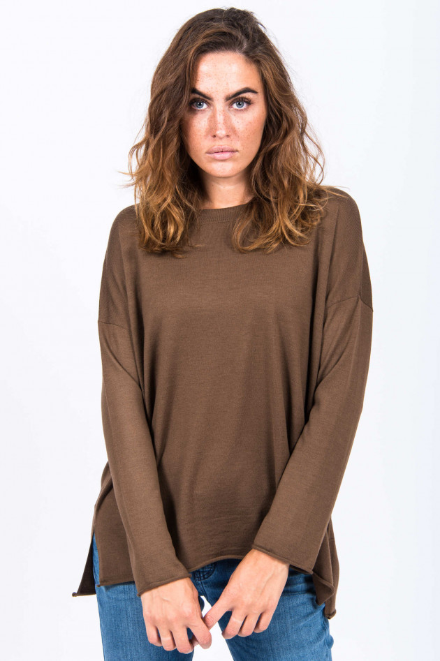 Allude Schurwollpullover in Zimt