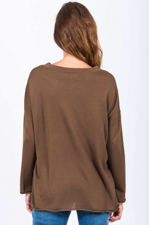 Allude Schurwollpullover in Zimt