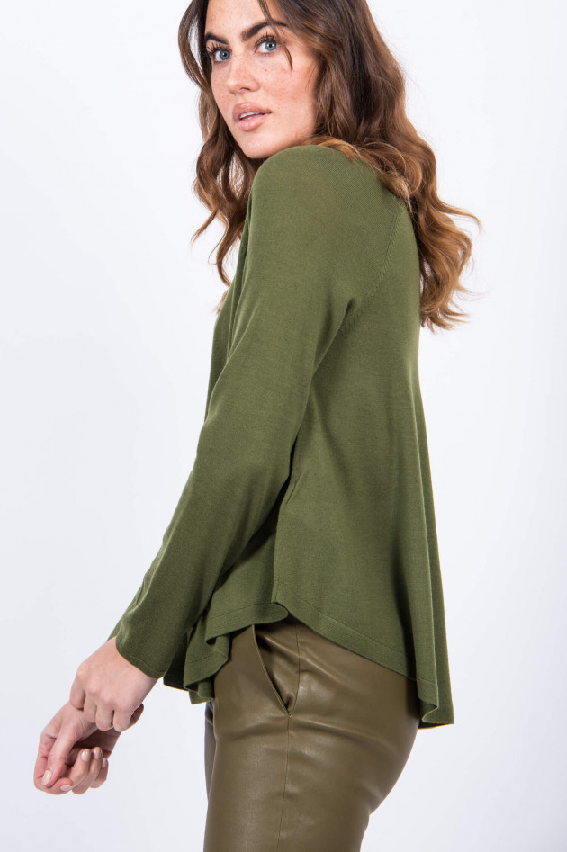 Allude Feines Wollshirt in Oliv