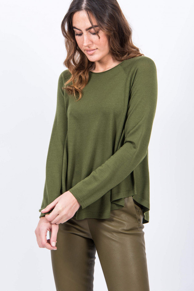 Allude Feines Wollshirt in Oliv