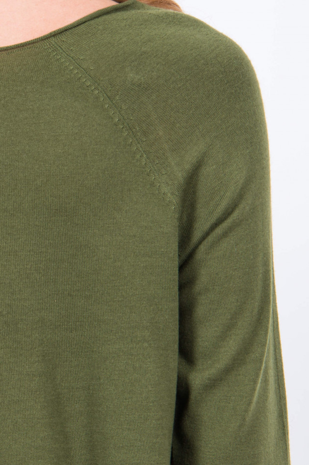 Allude Feines Wollshirt in Oliv