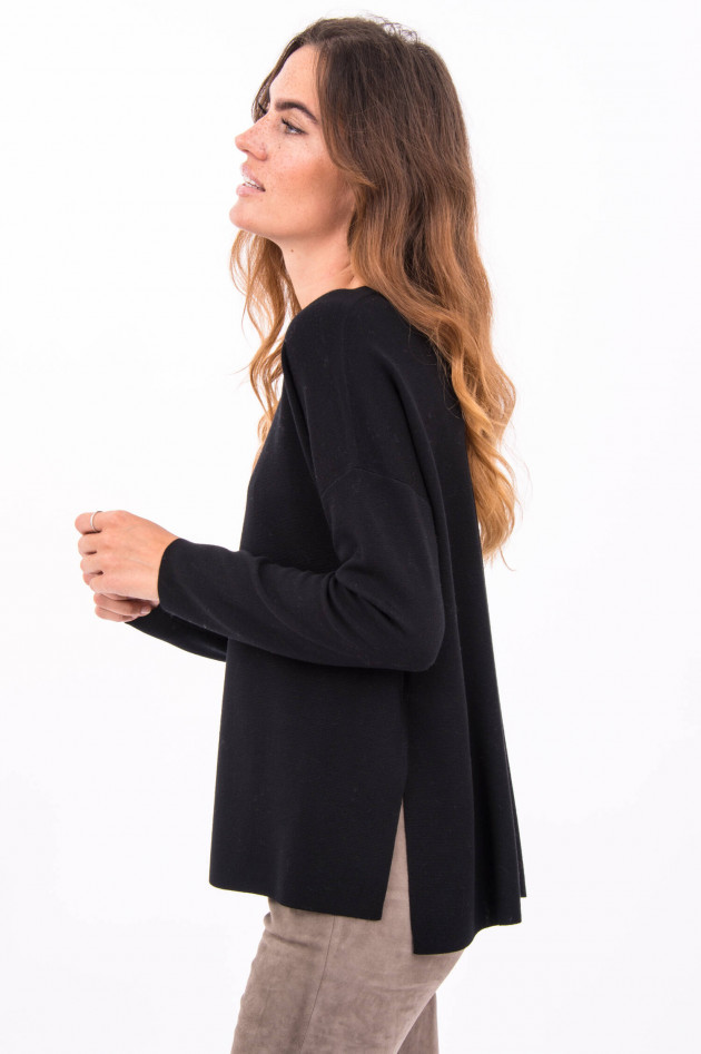 Allude Lässiger Pullover in Schwarz