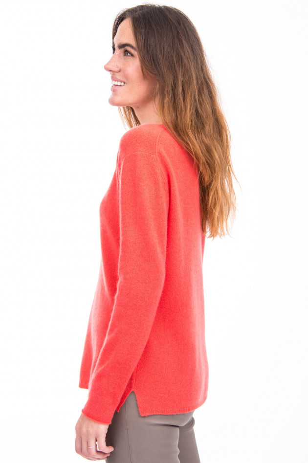 Allude Kaschmir Pullover in Koralle