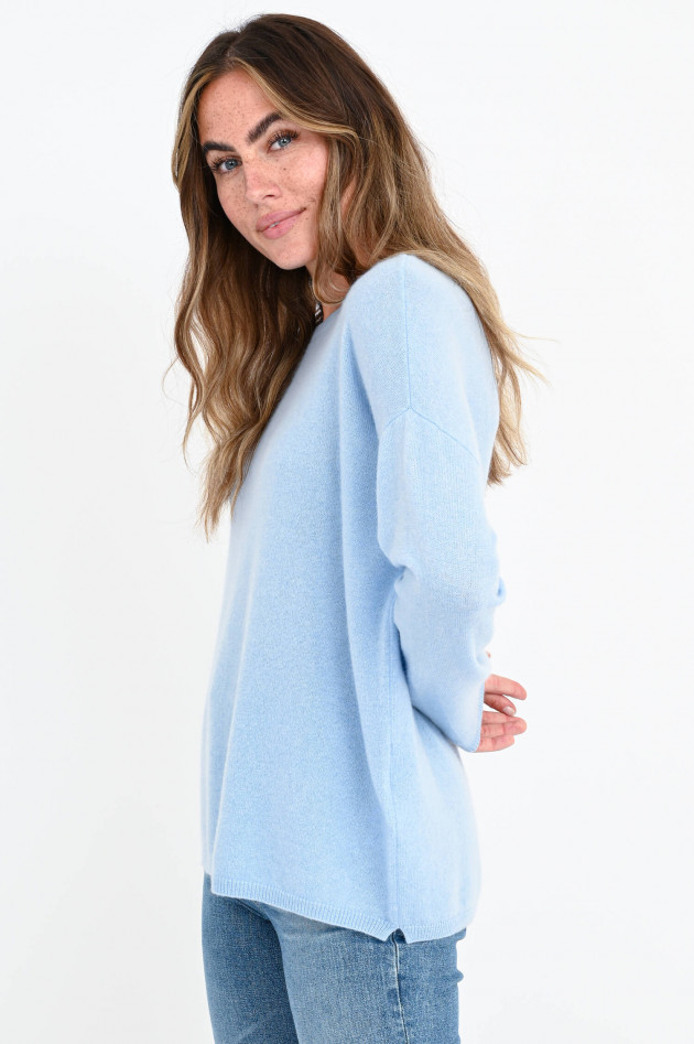 Allude Kaschmir-Pullover in Hellblau