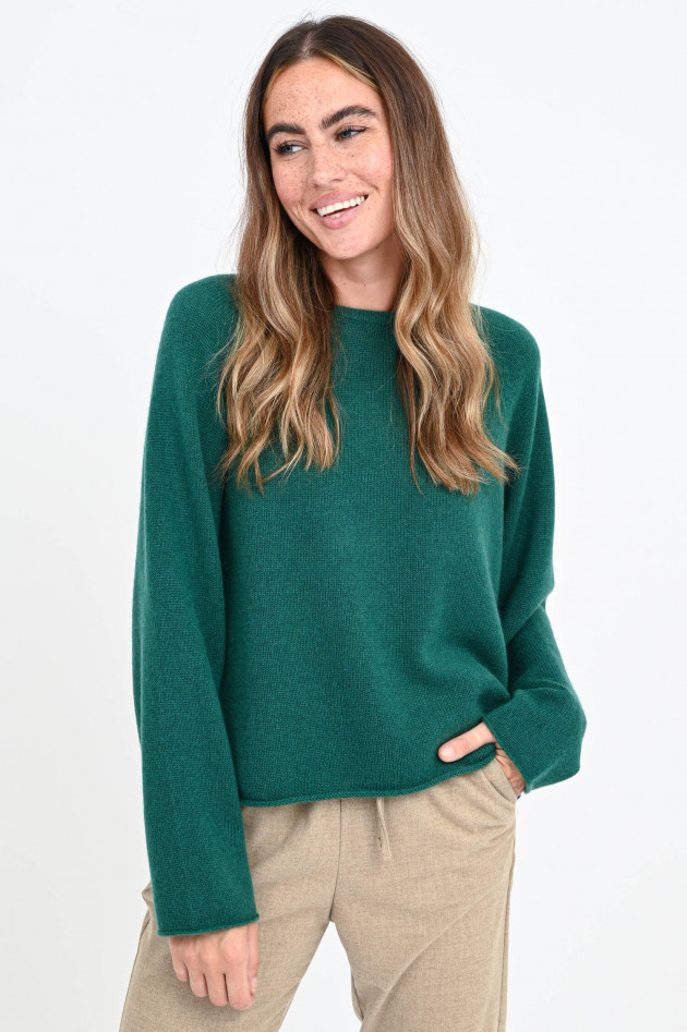 Allude Oversized Kaschmir Pullover in Smaragdgrün