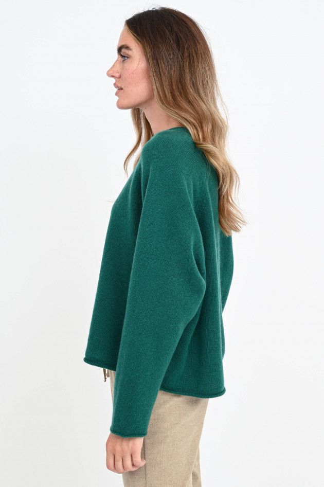 Allude Oversized Kaschmir Pullover in Smaragdgrün